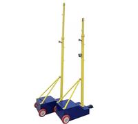 Genérico Red portátil de bádminton y Voleibol, Ajustable en Altura de 1,5 a 2 m, Independiente con Ruedas, fácil de Mover e Instalar, Ideal para Playa, jardín y Eventos Deportivos.