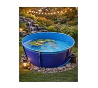 Genérico Red PVC Fish Pond Above Ground, Creckened Canvas Water Tank para Koi Farming, Hydroponics & Storage, Easy No-Dig Setup con Frame Metal, 3x1m Diameter