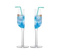 Genérico Red Wine Glass - 2X Novel Design Long Stem Half Red Wines Cup | 22.5x7x6cm Reusable Aesthetics Half White Wine Cup Glass, Nice Present Clear Drink Glasses For Hotel, Restaurant, Kitchen