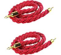 Genérico Redes de Carga, Red de Seguridad para Cuerda de Yute Resistente, Cuerda de protección Infantil para niños, Paquete de 2 Cuerdas Trenzadas con Ganchos - Rojo 150 cm (5 pies), línea de Fila de