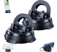 Genérico Redreeer Car Phone Holder, 360-Degree Rotatable Mobile Holder with Non-Slip Base, Strong Adsorption Car Holders, Universal Fit, Rock-Solid Hold, Cars Dash Bracket for All Models (2PCS)