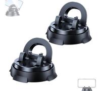 Genérico Redreeer Car Phone Holder Mount, 360-Degree Rotatable Mobile Holder with Non-Slip Base, Strong Adsorption Car Mount - No Installation Required, for All Models (Black,2PCS)