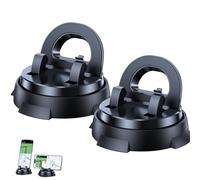 Genérico Redreeer Car Phone Holder Mount, 360-Degree Rotatable Mobile Holder with Non-Slip Base, Universal Fit Strong Adsorption Dashboard Phone Mount for Car, Suitable for All Models (2pcs)