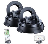 Genérico Redreeer Car Phone Holder Mount, 360° Rotatable Strong Suction Mount, with Non-Slip Base, No Installation Universal Fit for iPhone Samsung Android and All Models (2 pcs)