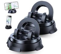 Genérico Redreeer Car Phone Holder Mount, Dashboard, Center Console, 360-Degree Rotatable Mobile Holder with Non-Slip Base, Strong Adsorption, No Installation Required, Suitable for All Models (2Pcs)