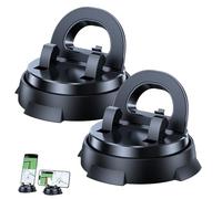 Genérico Redreeer Car Phone Holder Mount, Dashboard, Center Console, 360° Rotatable Mobile Holder with Non-Slip Base, Strong Adsorption CarHolder, No Installation Required, for All Models (2Pcs)