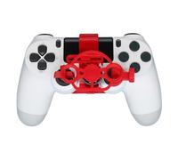 Genérico Reemplazo del Volante para PS4 el Controlador Juegos de Carreras Mini Volante Rueda de Impresión 3D Controlador Auxiliar Juego Joystick Simulador Gamepad (Red)
