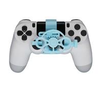 Genérico Reemplazo del Volante para PS4 el Controlador Juegos de Carreras Mini Volante Rueda de Impresión 3D Controlador Auxiliar Juego Joystick Simulador Gamepad (Blue)