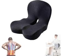 Genérico Reenly Back and Seat Cushion, Reenly Car Seat Cushion, Ergonomic Memory Foam Non-Slip Lumbar Support, The Ideal Solution for Sedentary Workers (Black)