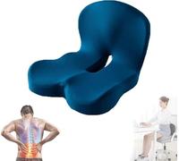 Genérico Reenly Back and Seat Cushion, Reenly Car Seat Cushion, Ergonomic Memory Foam Non-Slip Lumbar Support, The Ideal Solution for Sedentary Workers (Blue)