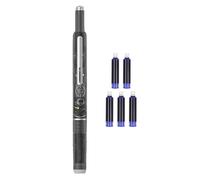 Genérico Refillable Fountain Pen - Writing Pen | Retractable Fountain Peń With 5 Ink Cartridges For Journaling &, Fine Nib ABS Material, Portable Stationery For Students & Professionals