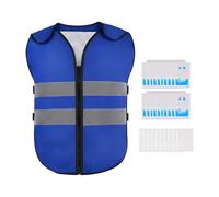 Genérico Reflectante Chaleco Refrigerante, 44 * 64 Hebilla Al Aire Libre Ropa Refrigerante, Protección Contra El Calor Del Verano, Equipado Con 20 Bolsas De Hielo Y 10 Bolsas Impermeables