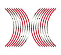 Genérico Reflective Wheel Rim Stripe Decal - 16 unidades Reflective Stripe Auto Wheel Hub Decals Decor - Self-Adhesive Wheels Hub Modification Stickers for SUVs, RVs, Sedanes, Motorcycles, Electric