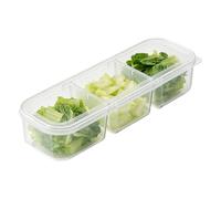 Genérico Refrigerator Storage Box - Divided Food Snack Organizer, Fruit Yogurt Holder with Easy Use, Acrylic Layer with, Box Styling Portable Feature, Lifestyle Accessories for RV, Home,