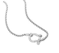 Genérico Regalo Collar con mosquetón unisex Cadena para cuello de acero Ti con chapado en oro para un uso versátil Propósito Presente Diseño de mosquetón Collar con colgante