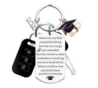 Genérico Regalo de Keychainn Class 2026: ficha de llavero para graduados, dije del orgullo para personas mayores | Viaje de último año Crecimiento Futuro brillante de para la escuela secundaria Un