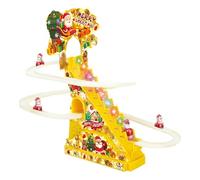 Genérico Regalo Festivo Juguete de Escalada de Papá para Navidad, Juego Carreras Escalada Papá, Juguete automático para Subir escaleras con Luces LED, Juguetes Musicales, Juguetes (A, 20X25X6cm)