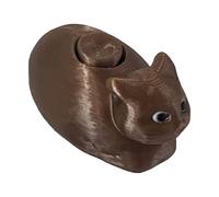 Genérico Regalo Festivo Juguete para Gatos Oiia Oiia, Juguete Giratorio para Gatos, Giratorio, niños y Adultos, aliviar el (Brown, 3. 4X3. 7X7cm)