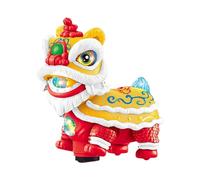 Genérico Regalo Festivo Juguetes de Baile Chino Li On, Juguetes eléctricos de Baile Li On con Luces y música, Divertidos con Cabezas Que se mueven para niños, Decoraciones Año (Yellow, 22x11x21cm)