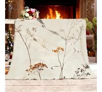 Genérico Regalo Manta XL 150x200cm MáRmol Plantas Flores Suave y Cálida de Franela de Forro Polar Mantas Gris Fácil de Cuidar Manta Térmica para Cubre Sofa Colchas