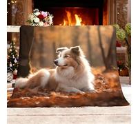 Genérico Regalo Manta XXL 180x200cm Perro Animal De Hoja Caduca del Bosque Suave y Cálida de Franela de Forro Polar Mantas Amarillo Claro Fácil de Cuidar Manta Térmica para Cubre Sofa Colchas