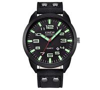 Genérico Regalos Analógicos Fecha Casual Business Relojes Cuarzo Reloj de Pulsera de Cuero Hombres Reloj Personalizado Nombre, a, talla única
