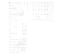 Genérico Regla Acrílica para Alinear Camisetas Escala Precisa, Herramienta Multifuncional para Prensado en Caliente, Guía para Centrar Logotipo en T-shirts, Adecuado para Manualidades