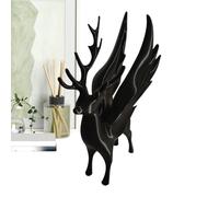 Genérico Reindeer Figurines - Christmas Holiday Decor Sculptures | Festive Collectible Figurines for Craft Lovers, Photography, Bookcase, Window Sill, Living Room or Home Use, 4.41x2.05x6.69in