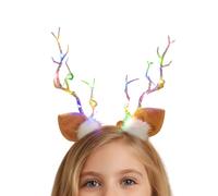 Genérico Reindeer Hair Clips - Christmas Headwear with LED Light | Decorative Festive Hairpins for Costume Parties Stage Performance Social Gatherings Comic Conventions Kids Teens Adults Winter