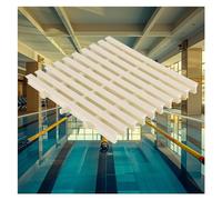 Genérico Rejilla de Drenaje de ABS Duradera para Piscinas, 10 Cubiertas rectangulares para desagüe de Ducha, Rejilla de canalón de 18 cm de Ancho, Rejilla de Canal Beige para un Flujo de Agua eficien