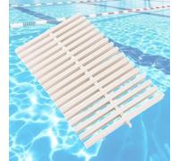 Genérico Rejilla de Drenaje de Piscina de plástico PP Antideslizante, reja de desbordamiento empalmable para pasarelas y Balcones, 2 Unidades, 20 x 100 cm, diseño Duradero y Giratorio.