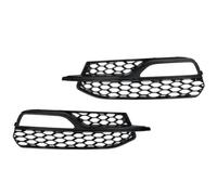 Genérico Rejilla de luz antiniebla del coche 2X luz antiniebla del parachoques delantero coche rejilla de malla nido abeja cubierta A3 S3 SLine 2013-2016(Honeycomb-Black)