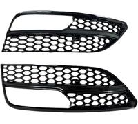 Genérico Rejilla de luz antiniebla del coche Parachoques delantero, luz antiniebla, lámpara, rejilla, cubierta de, malla, panal hexagonal, accesorios(Full black)