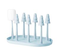 Genérico Rejilla para secar tazas con cepillo soporte botellas estante de almacenamiento vasos vidrio organizador gabinete cocina ahorrador espacio diseño bandeja drenaje fácil limpiar