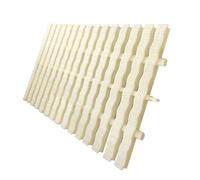 Genérico Rejillas Piscinas: filtros de desagüe de desbordamiento duraderos para Piscinas elevadas y duchas, Impermeables, 25x100 cm, Paquete de 2 (Blanco) - Solución de canaleta empal