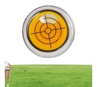 Genérico Reliablevalidity Golf Ball Marke, Golf Trainer- Ball Marker Round Cap Clip Mark with Level Function, Balls Hat Clip, Attaches Easily Line Marker Tool Accessories (Yellow)