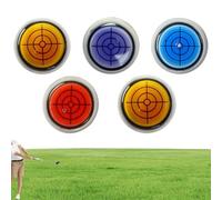 Genérico Reliablevalidity Golf Ball Marke, Golf Trainer- Ball Marker Round Cap Clip Mark with Level Function, Balls Hat Clip, Attaches Easily Line Marker Tool Accessories (Mix)