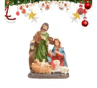 Genérico Religious Statues, Christmas Jesus Figurines Nativity Scene Set, Classic Table Decor, Inspirational Faith Display Ornament for Indoor, Home, Restaurant, Bookshelf, Farmhouse, Party