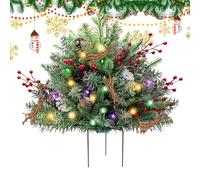 Generico Rellenos navideños para macetas grandes, arbustos artificiales con estaca trípode | para navideñas, oficinas, patios, cumpleaños, agradecimientos, escuelas, cementerios, para