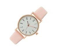 Generico Reloj Analógico - Reloj Clásico De Mujer De Aleación De Cuero PU | Cuadrado Cada Día con Números Claros | Relojes De Cuarzo - Relojes Elegantes Casual para Mujeres Y Niñas, Rosa,