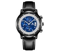 Generico Reloj casual para hombre calendario clásico luminoso analógico de cuero de cuarzo, H