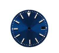 Genérico Reloj con Calendario Simple/sin de 28,5 diámetro Esfera Luminosa Azul-Verde y manecillas aptas for Accesorios Reloj Movimiento NH35/2815/2836(NO.8 NH35)