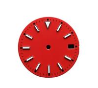 Genérico Reloj con Calendario Simple/sin de 28,5 diámetro Esfera Luminosa Azul-Verde y manecillas aptas for Accesorios Reloj Movimiento NH35/2815/2836(NO.5 NH35)