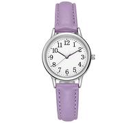 Genérico Reloj con Esfera y Correa para Mujer, Regalo de, de Cuero de, Minimalista, Elegante, para Mujer Reloj Fósil Relojes Digital Relojes (Purple, One Size)