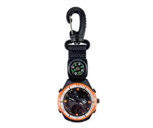Generico Reloj con hombre - Gadget de supervivencia al aire libre, relojes con mosquetón, diseño impermeable y duradero | Accesorio portátil ligero para camping, senderismo, mochila de hombro