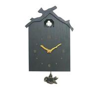 Genérico Reloj Cuco Reloj de Cuco de Madera Negro for Sala de Estar, Columpio, Reloj de Pared, Reloj Despertador con pájaro, Hora del día en casa for niños