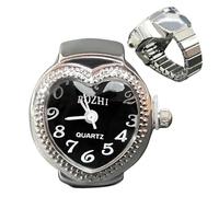 Genérico Reloj de Antiguo | Reloj de Banda elástica con de Cuarzo elástico - Relojes creativos con Forma de corazón Reloj con de Dedo para Mujeres y Hombres