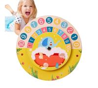 Genérico Reloj de Aprendizaje de Madera para niños | Reloj matemático con números del 1 al 10, Ayuda para la enseñanza del Tiempo, Juguete Educativo de guardería para niños pequeños