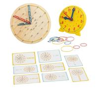 Genérico Reloj de aprendizaje para - Manipulaciones matemáticas prácticas, Reloj de enseñanza de la hora con Aprendizaje interactivo, Aula en el hogar, estudio de viaje