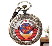 Genérico Reloj de Bolsillo Vintage Reloj de Bolsillo con Cadena metálica de